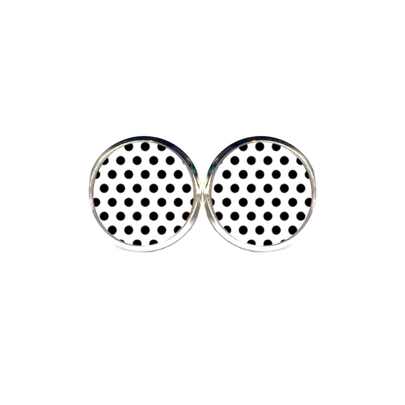 County Mermaids Jewelry - Black Polka Dot Earrings